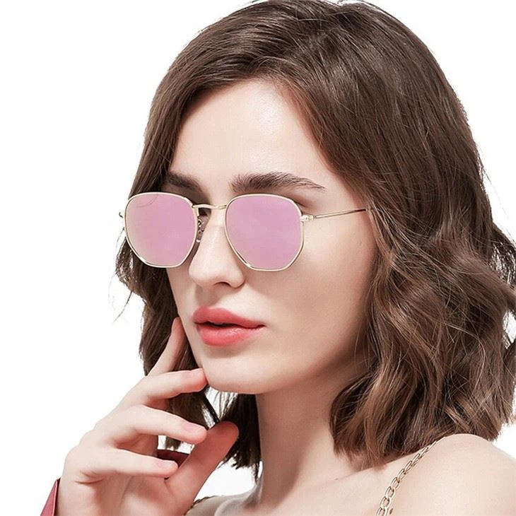 Gafas de sol polarizadas geométricas redondas retro